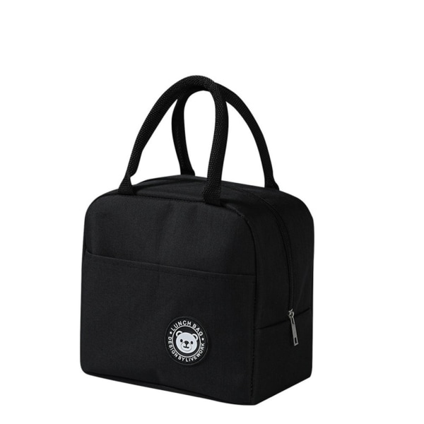 Ny bærbar termisk varmeisolert kjølebag for lunsjboks black