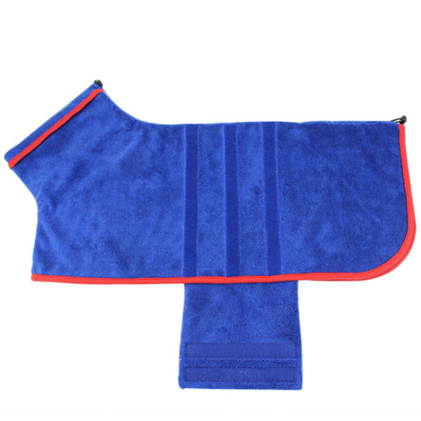 Hundbadrock Handduk juk Superabsorberande badrock Torkande fuktpyjamas för hund Sapphire Sapphire M