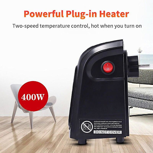 400w sähkölämmitin, minipuhallinlämmitin, kiinteä kotitalouden seinälämmitin, liesijäähdyttimen lämmitin talveksi EU Plug