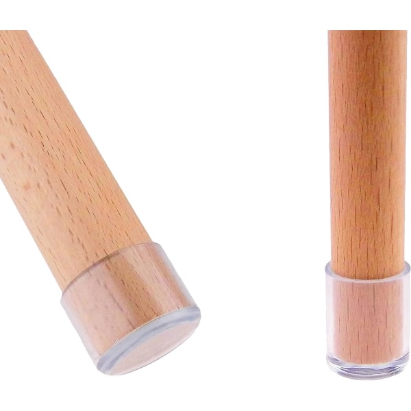 16 stycken stolsbenskyddsskydd Silikon runda kuddar Diameter: 19 mm