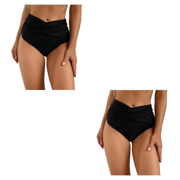 1/2/3 Badebukser for kvinner Pool Party Badetøy for kvinner Snorkling Svart M Black M 2PCS