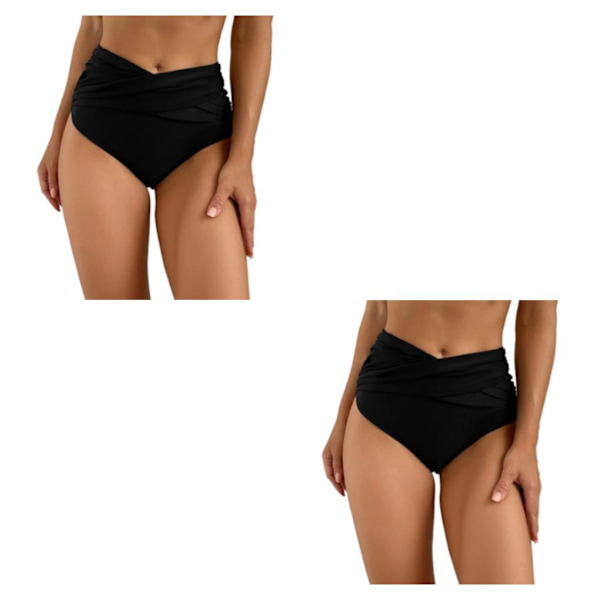1/2/3 Dam badbyxor Pool Party Dam Badkläder Snorkling Black M Black M 2PCS