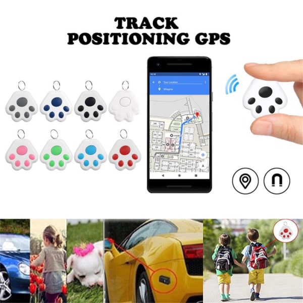 Kæledyrstilbehør til børn, Bærbar Mini Kat Hund Kæledyrssporingslokalisator, Skjult GPS, Sporing af Mobile Device Key Finder Vehicle Tracker blue