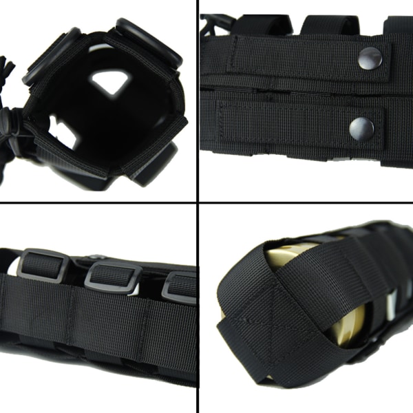 Multifunksjonell vannflaskeholderpose Justerbar vannkoker med doble fatspenner utendørs C Cp Without Shoulder Strap
