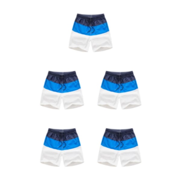 1/2/3/5 Hengittävät ja tyylikkäät miesten shortsit - kesään Sininen ja tummansininen XL,1 Blue and Dark Blue XL,1 5PCS