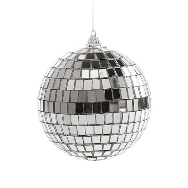 Sølv Disco Reflex Spejl Julebolde Nem at hænge på 15cm