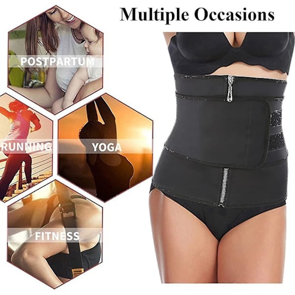 Waist trainer för kvinnor eller män Midjetrimmer Dam Svettband Korsett Sportgördel Bälte Tum