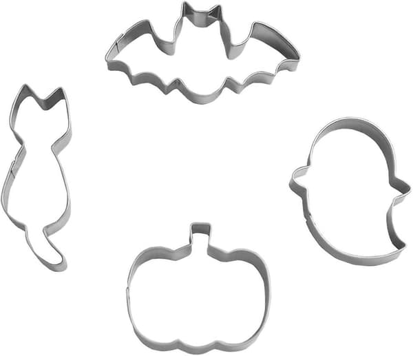 Mini Halloween Cookie Cutter Sett - 4 deler rustfritt stål