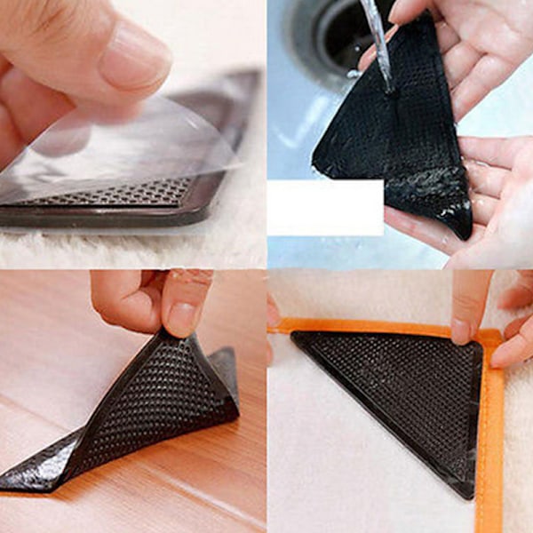 8 stk Sklisikre Matteteip Mattefeste Limmatte Gulvgrep 8pcs