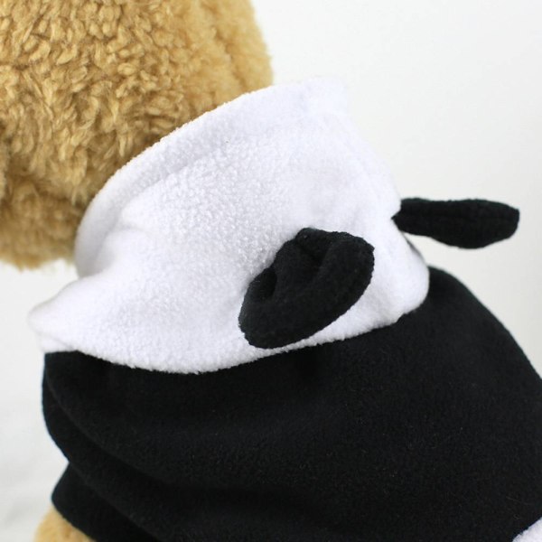 Lemmikkieläimet syys- ja talvivaatteet, Panda Baby musta ja musta Black XS