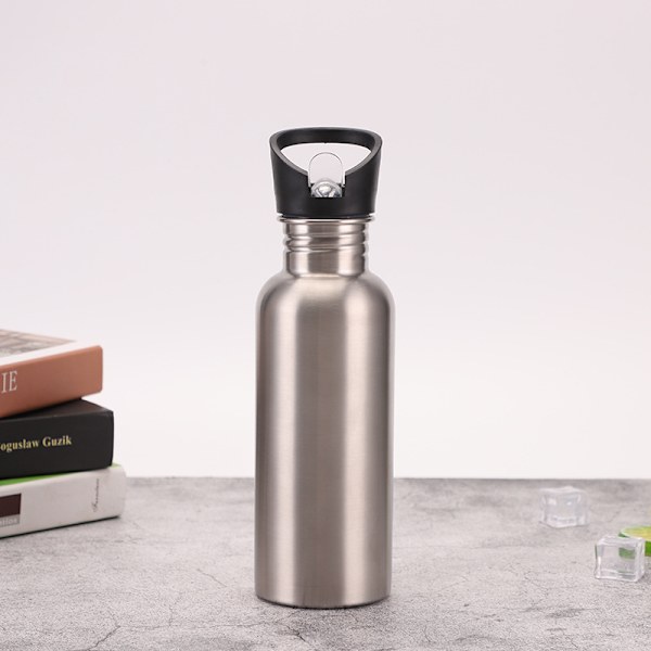 304 iso suu yksikerroksinen urheiluvesipullo ruostumattomasta teräksestä valmistettu kannettava kylmävesipullo 500ml
