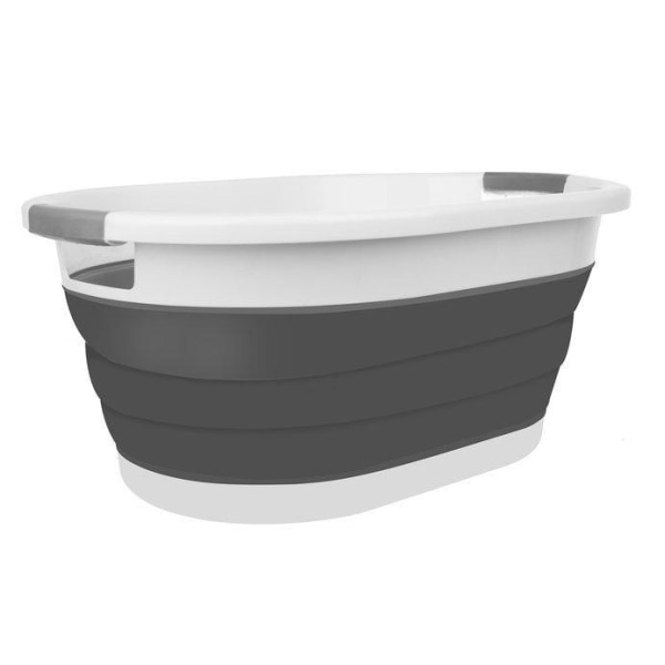 Hopfällbar Tvättkorg / Balja - Vikbar Korg 25L Grey grå