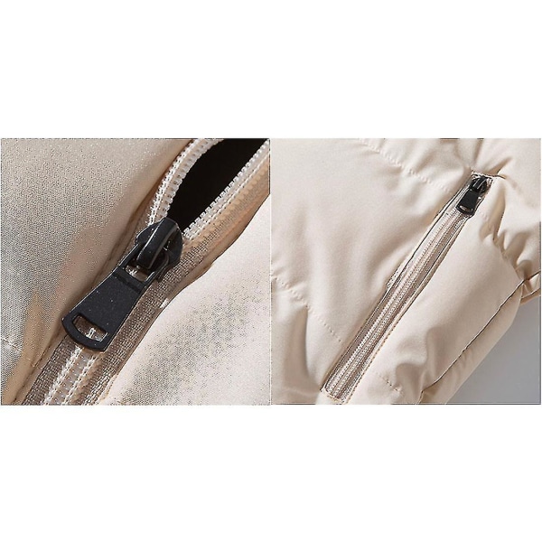 Lätt packbar dunväst för män ärmlös vadderad jacka S S Beige
