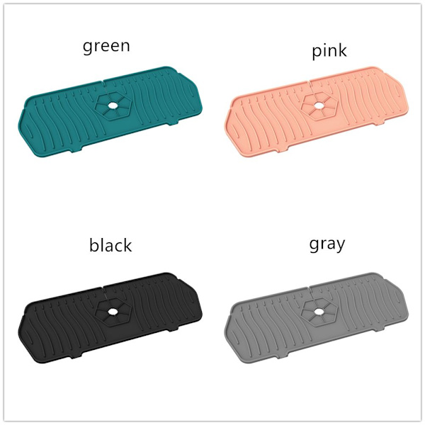 Armaturmatte for vask - sprutbeskyttelse, baderomsvask rosa pink