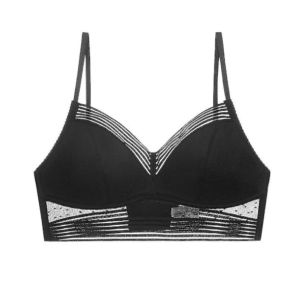 Alaselän kohottavat rintaliivit Comfort Bralette Dot hengittävät Ultra Thin Crop Top -rintaliivit Alusvaatteet_a Musta Black M