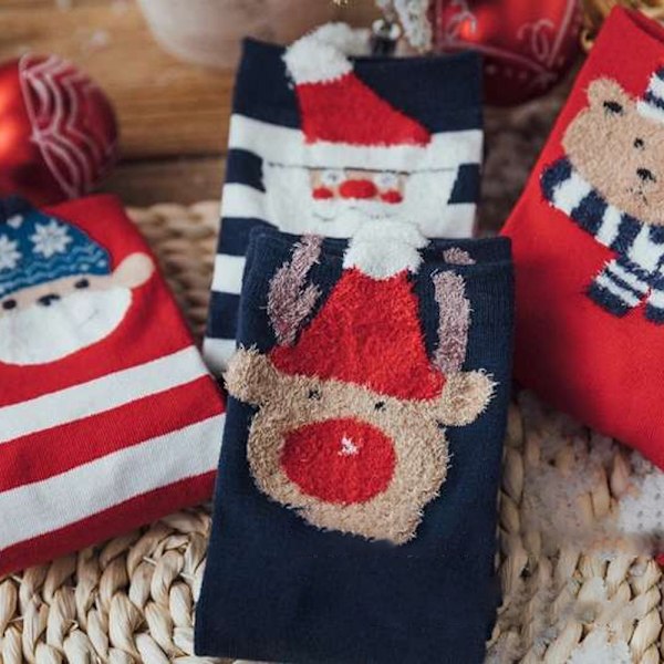 Julstrumpor, jultomten presentförpackning Semesterstrumpor style 1