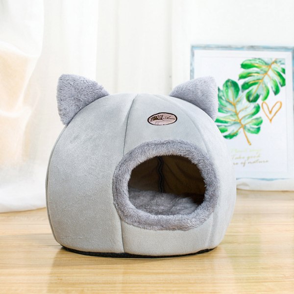 Kjæledyr Hund Katt Telt Hus Kennel Vinter Varm Myk Sammenleggbar Sleeping Bed Nest M