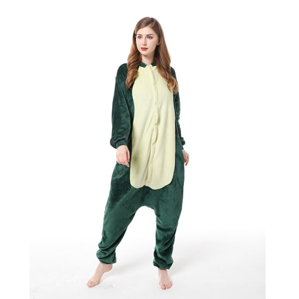 Vuxen unge par rosa dinosaurie pyjamas grön dinosaurie hem röd Green Dinosaur Green Dinosaur XL