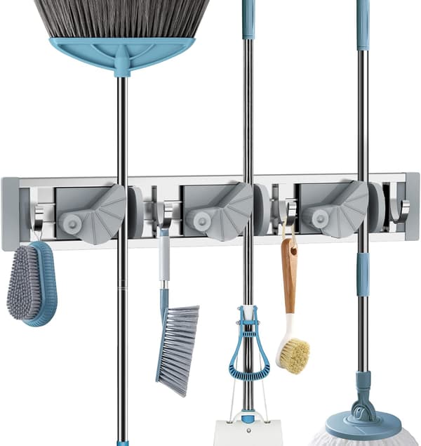 Veggmontert kosteholder, kosteholder og mopper,