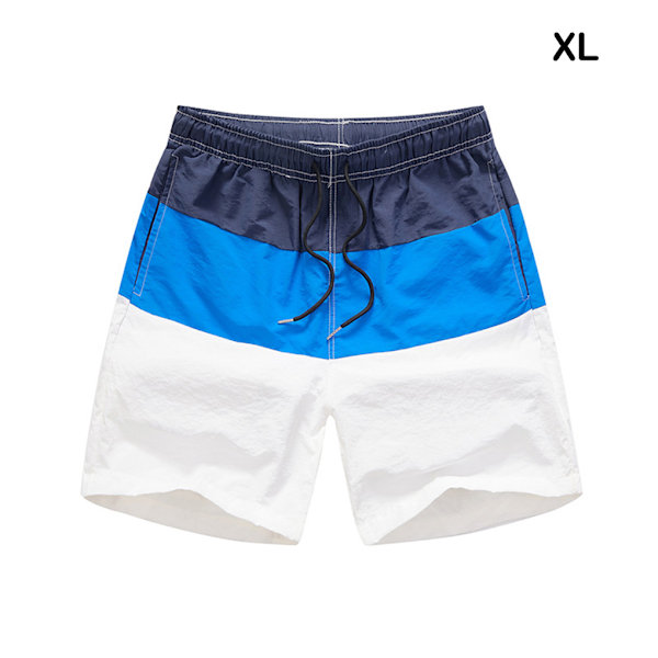 1/2/3/5 Hengittävät ja tyylikkäät miesten shortsit - kesään Sininen ja Tumman sininen XL, Blue and Dark Blue XL,1 1 Pc