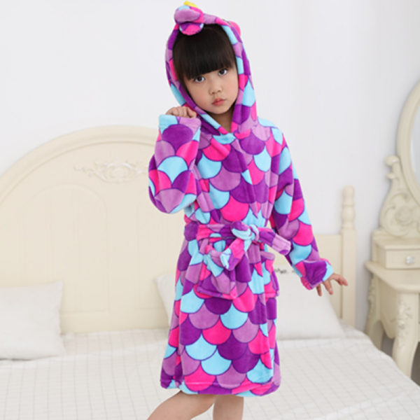 Børnebadekåbe Animal Unicorn Pyjamas Nattøj- Stjerne Star 4-5Years