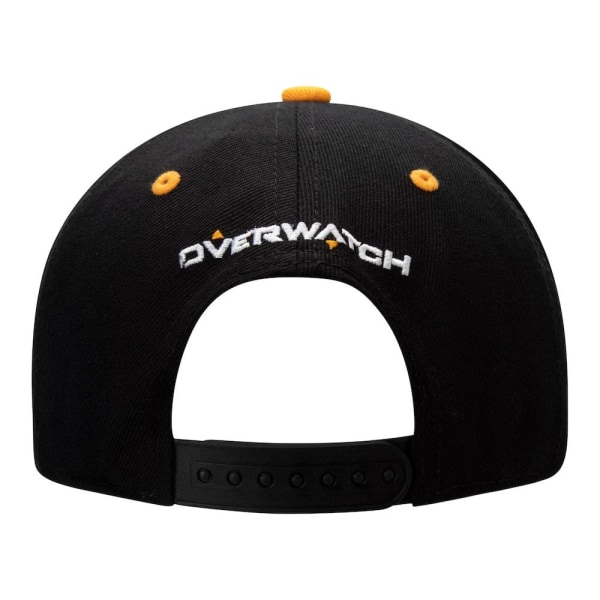 Overwatch Snapback: Coolt Svart-Orange Design, Bekväm Bomull Svart one size