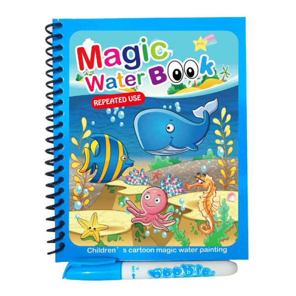 Vattenmålarbok för barn - Kladdfri färgning multifärg