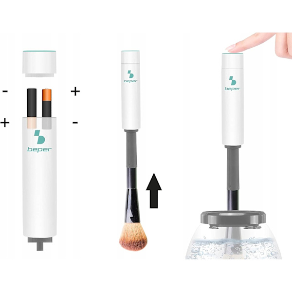 Batteridriven Sminkborstrengörare: Enkel & Effektiv grå