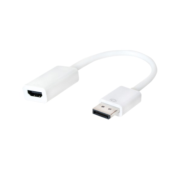 Mini DP-HDMI Adapter: Full HD, Ljudstöd, 225MHz Vit