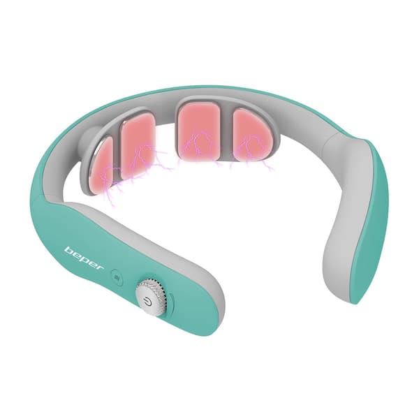 Nackmassageapparat: EMS-teknik, 6 program, USB-laddning Turkos