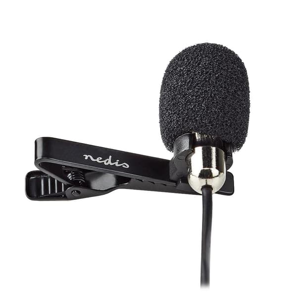 Nedis Clip-on Mikrofon: Perfekt för Presentationer & Vloggar Svart