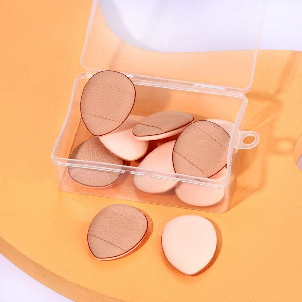 10 Finger-Sminksvampar: Precision & Kontroll Beige