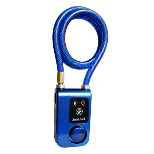 Smartlock Kabellås: App-styrd, 115dB Larm, Bluetooth, IP55 Blå