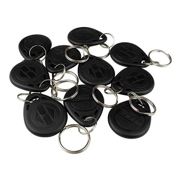 10-pack RFID Smart-taggar 125kHz - Unika Nycklar Svart