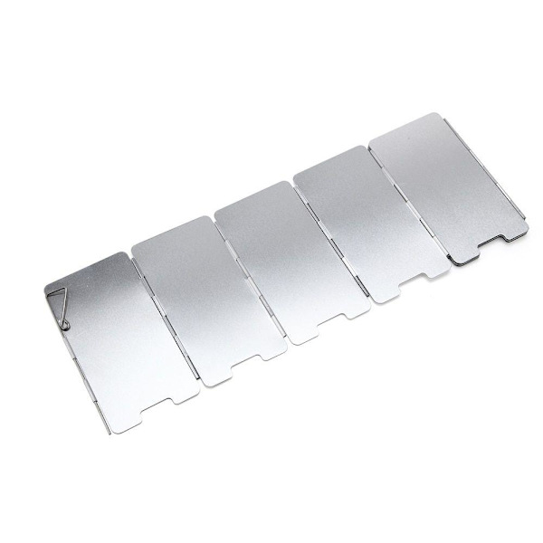 Hopfällbart Vindskydd för Gasolkök - Lätt Aluminium Silver
