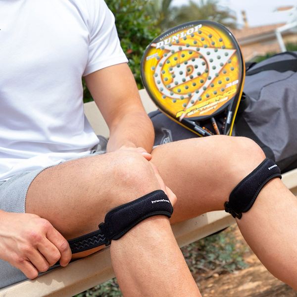 Knästödband: Effektivt stöd, förebygger hopparknä, 2-pack Svart