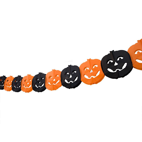 3m Pumpa Girlang: Perfekt Halloweenstämning Orange