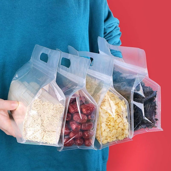 Hållbar och smart matförvaringspåse av högkvalitativ silikon Transparent