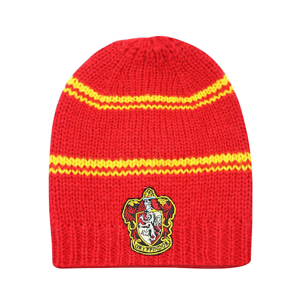 Stickad Gryffindor-mössa: Oversize, Varm & Stilfull Röd one size