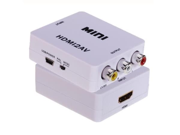 HDMI till AV-adapter: Perfekt bild, ljud & kompatibilitet Vit