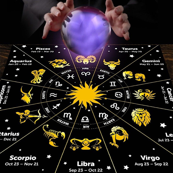 Astrologisk duk för tarotläggning och heminredning multifärg