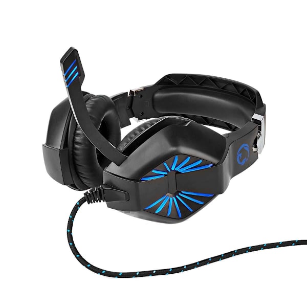 Gaming-headset: Stereoljud, LED & Justerbar Mikrofon Svart
