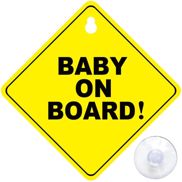Färgglad Baby on Board-skylt - Synlig & Enkel Montering multifärg