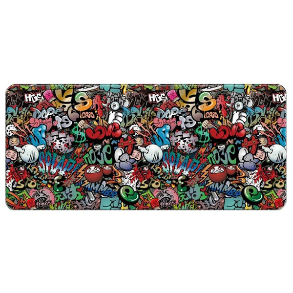 Stor Graffiti Musmatta 89x40cm - Perfekt för Spel multifärg