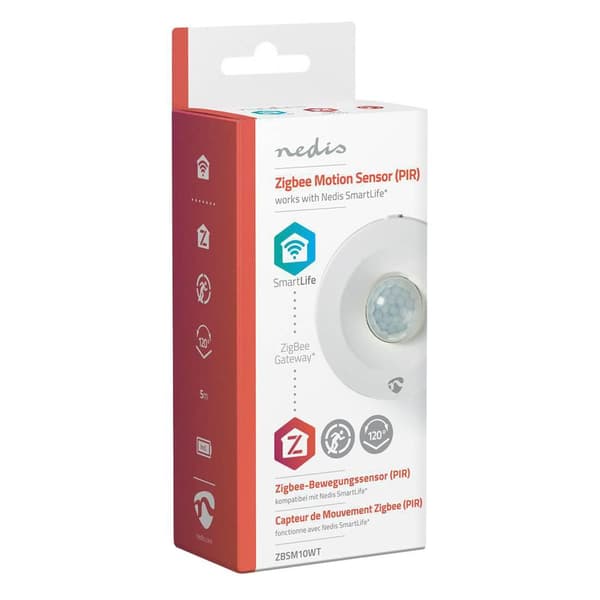Automatisera ditt hem med Nedis SmartLife PIR-rörelsesensor Vit