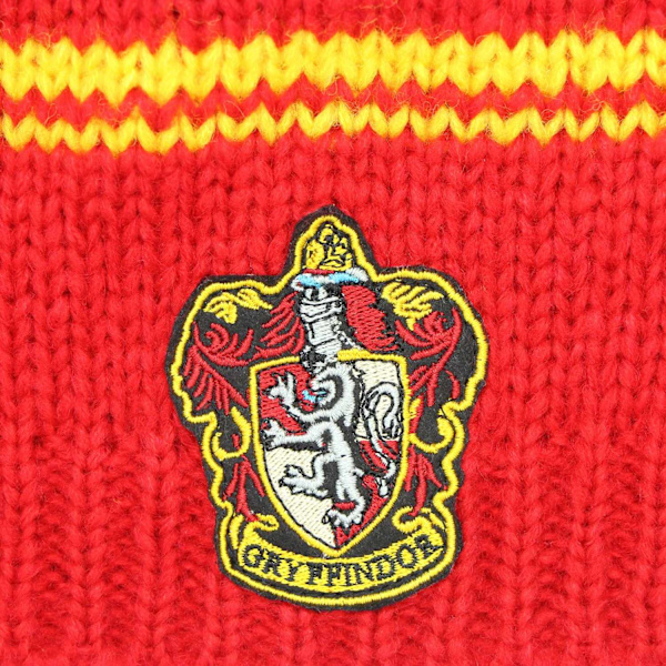 Stickad Gryffindor-mössa: Oversize, Varm & Stilfull Röd one size