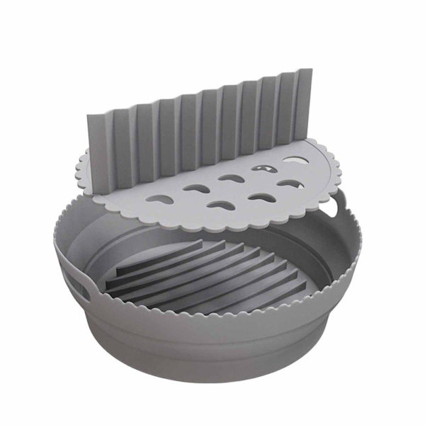 Återanvändbar Airfryer-form i Silikon grå