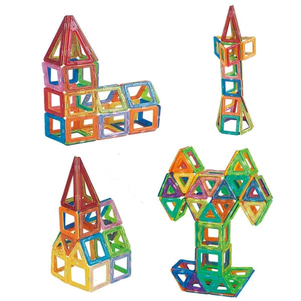 Magnetiska Byggdelar: Skapa Slott, Bilar & Mer! multifärg