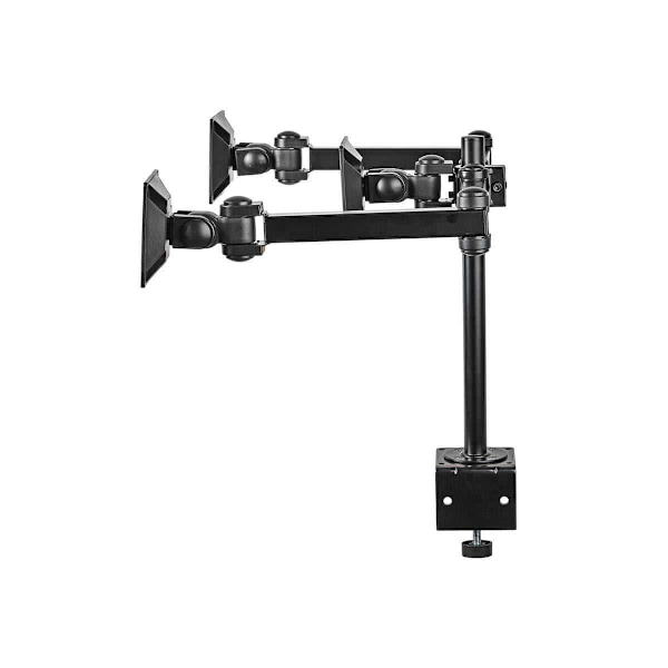 Ergonomiskt 3-Skärmsstativ: Justerbar, 14"-24", 21kg Max Svart
