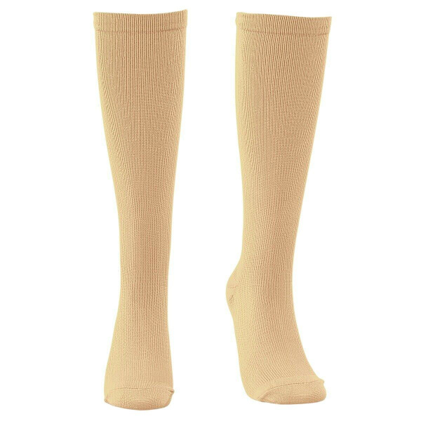 Kompressionsstrumpor: Öka cirkulation, lindra smärta, unisex Beige S